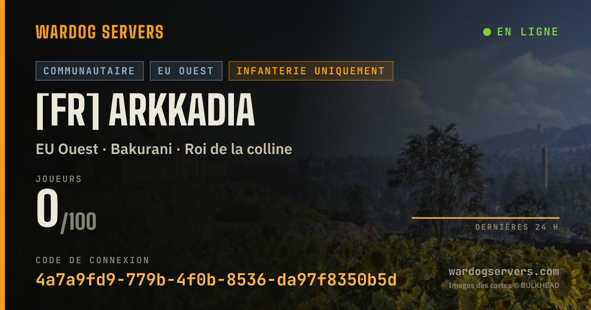 Bannière d’état en direct de [FR] Arkkadia