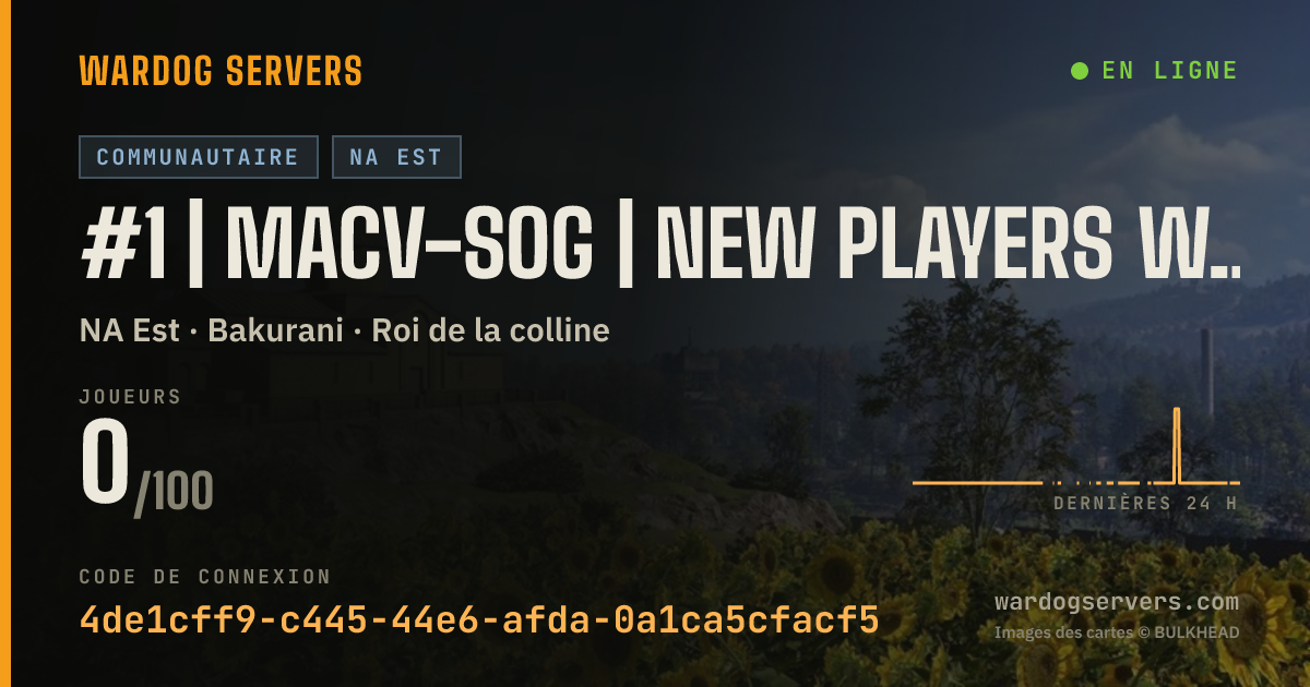 Bannière d’état en direct de #1 | MACV-SOG | New Players Welcome | discord.gg/macvsog