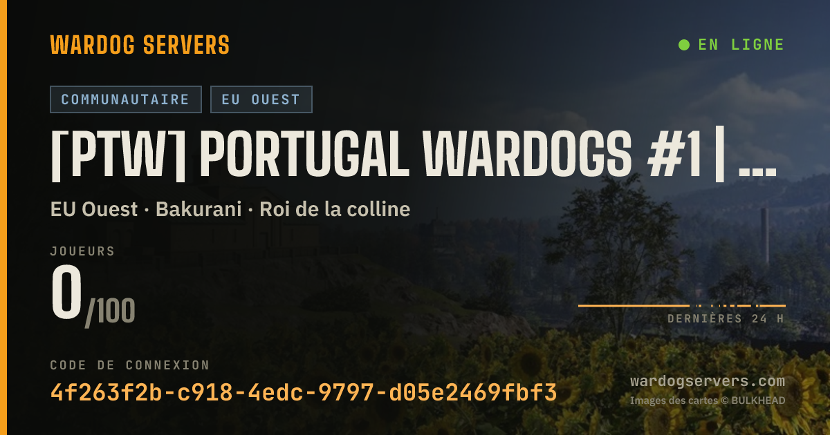 Bannière d’état en direct de [PTW] Portugal WARDOGS #1 | EU | PT/EN