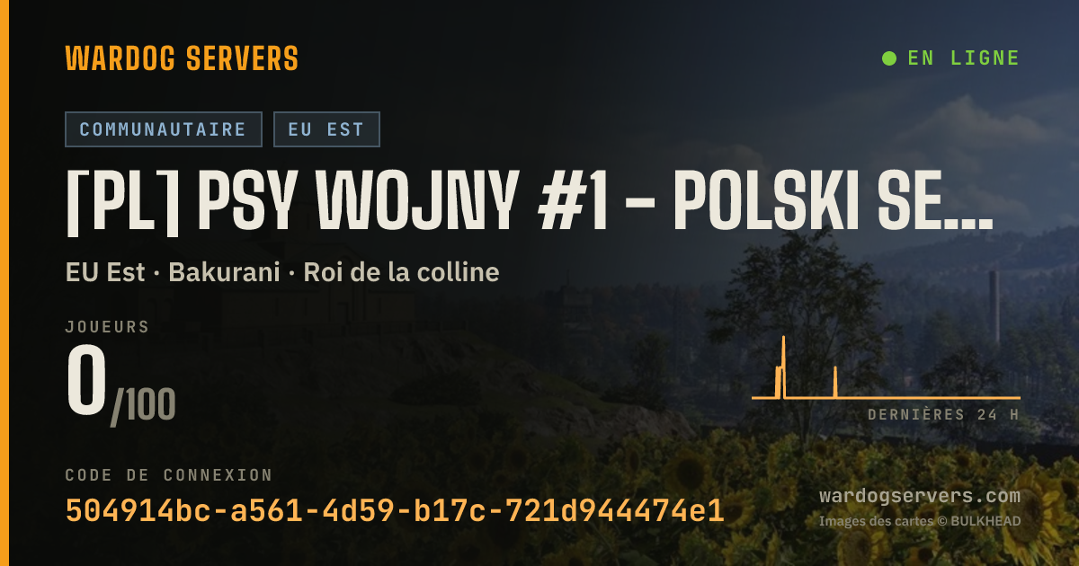 Bannière d’état en direct de [PL] PSY WOJNY #1 - Polski serwer - Tylko Piechota - Tygodniowy
