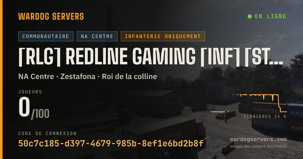 Bannière d’état en direct de [RLG] Redline Gaming [INF] [STATS] - discord.gg/redlinegaming
