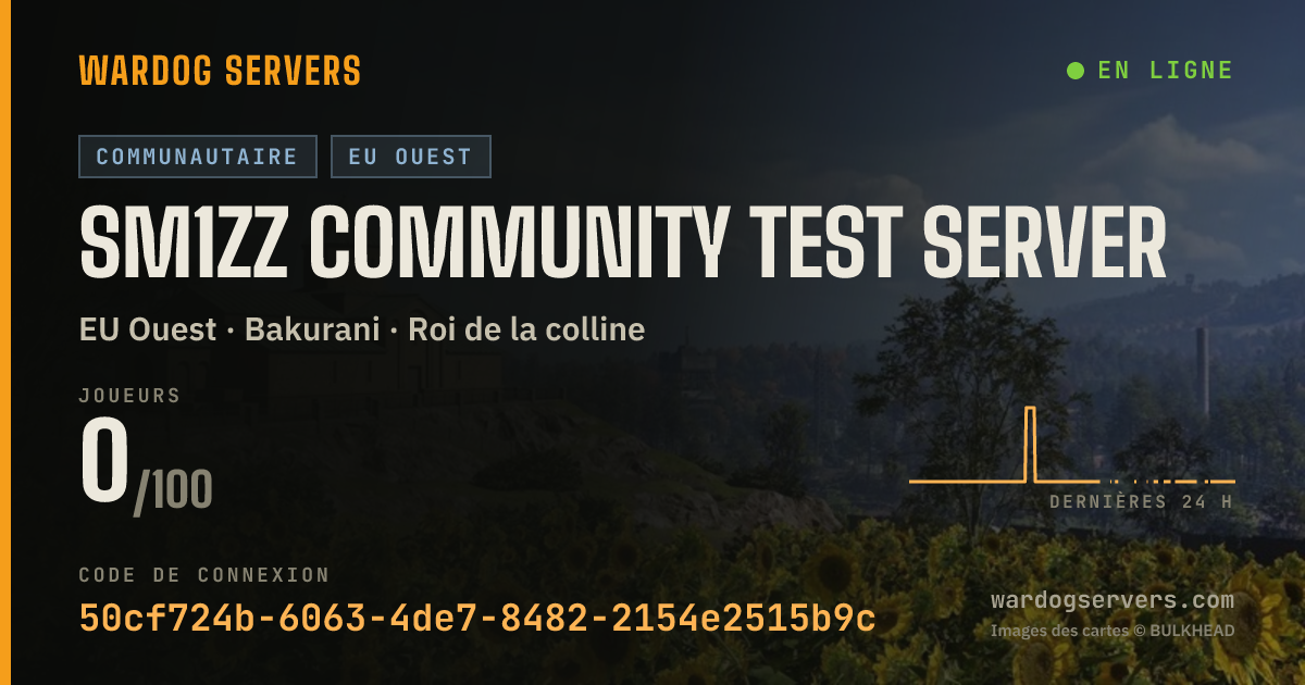 Bannière d’état en direct de Sm1zz Community Test Server