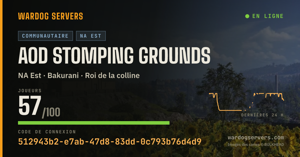 Bannière d’état en direct de AOD Stomping Grounds