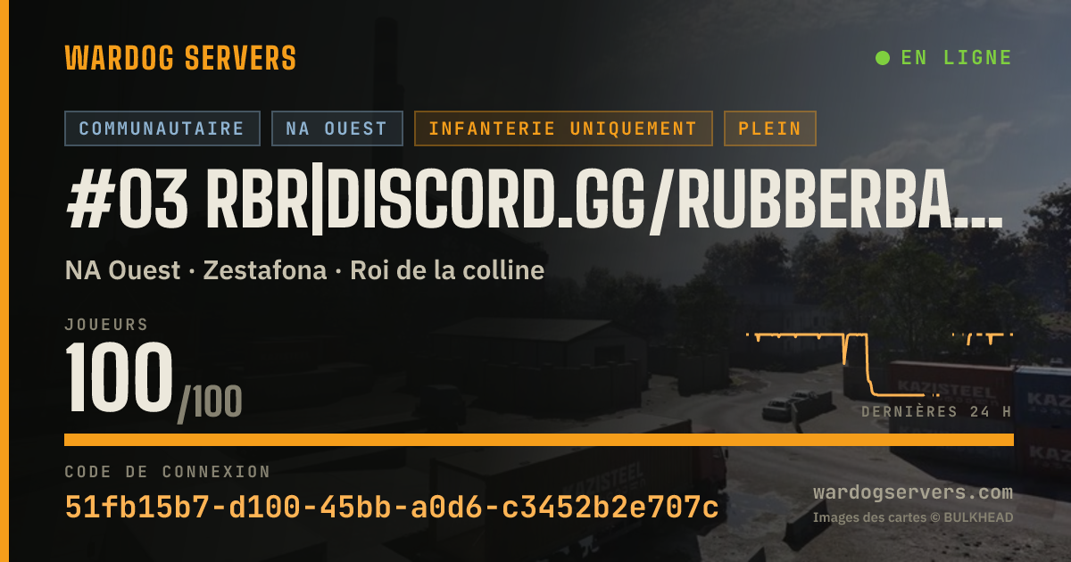 Bannière d’état en direct de #03 RBR|discord.gg/rubberbandrangers|Hosted by Qonzer