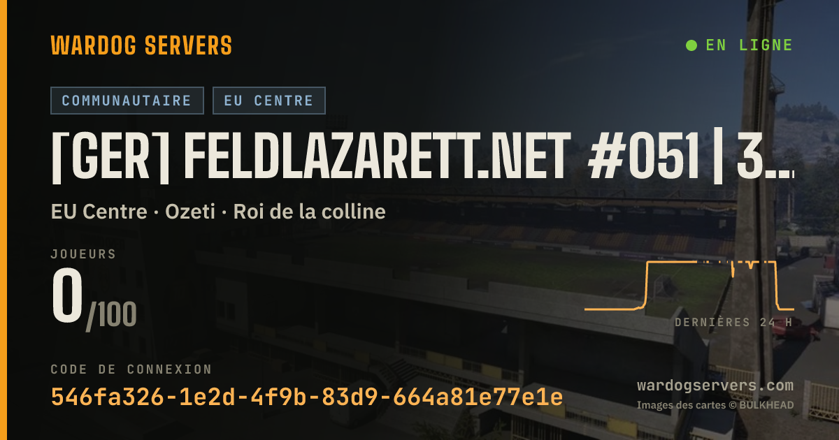 Bannière d’état en direct de [GER] Feldlazarett.net #051 | 3.0 KD-Limit | 68-43-12