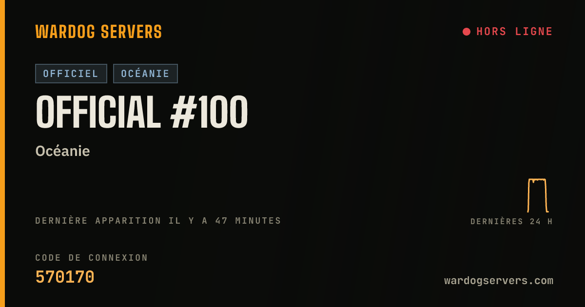 Bannière d’état en direct de Official #100