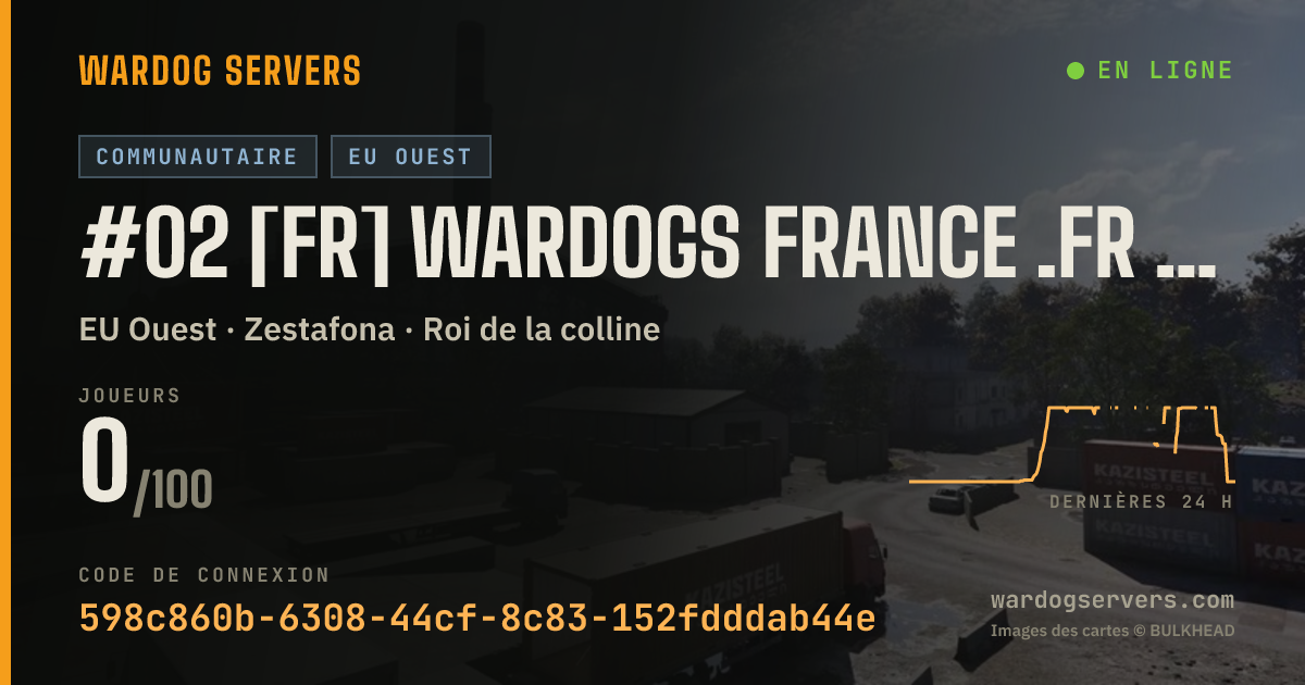 Bannière d’état en direct de #02 [FR] WARDOGS FRANCE .FR | File prio : wardogsfrance.fr