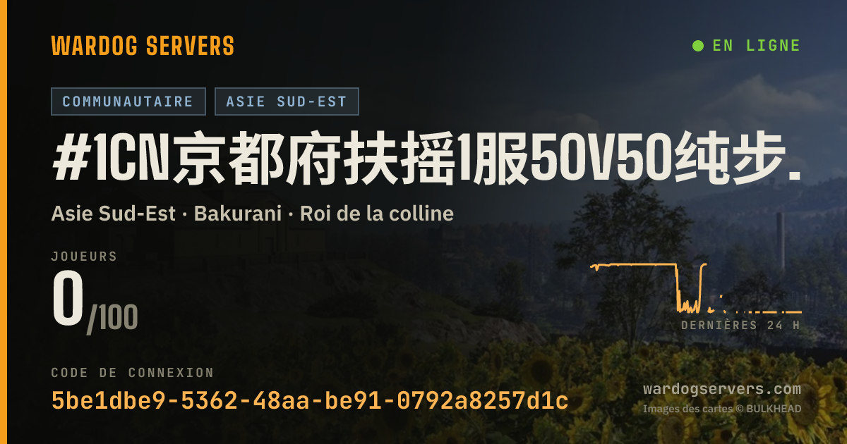 Bannière d’état en direct de #1CN京都府扶摇1服50v50纯步战 only Infantry server