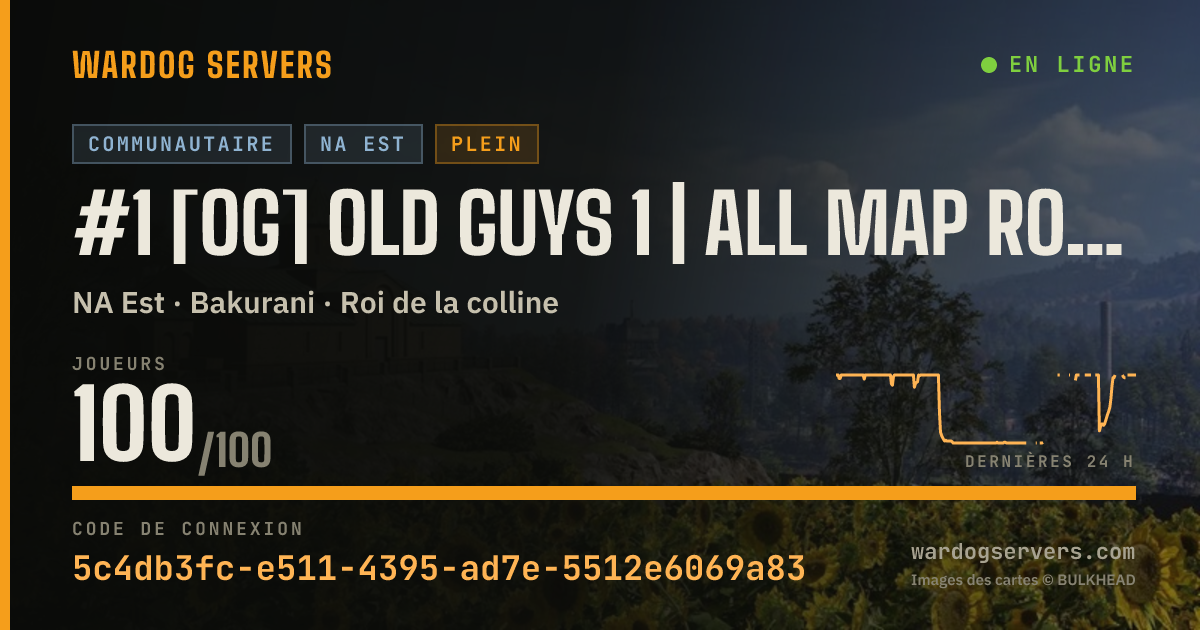 Bannière d’état en direct de #1 [OG] Old Guys 1 | All Map Rotation | Boosted XP & Cash