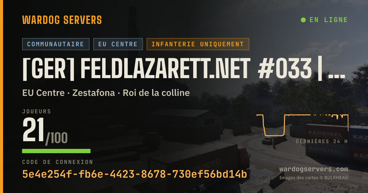 Bannière d’état en direct de [GER] Feldlazarett.net #033 | Infantry Only | 60-23-74