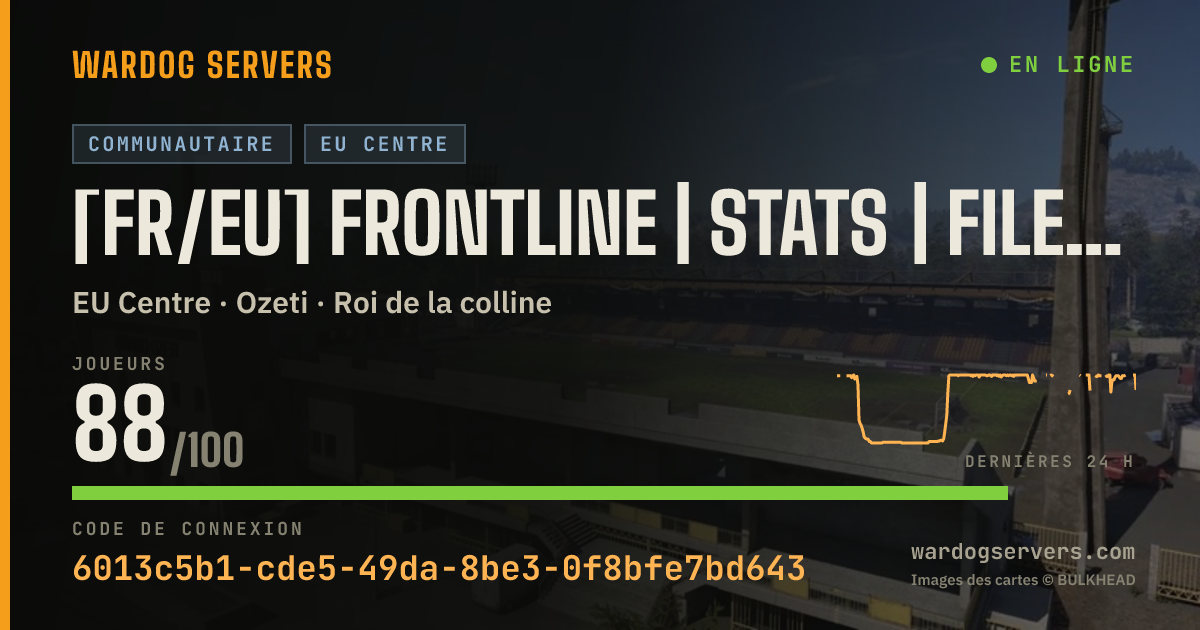 Bannière d’état en direct de [FR/EU] FRONTLINE | STATS | File prio | discord.gg/RuNyGFrKn9