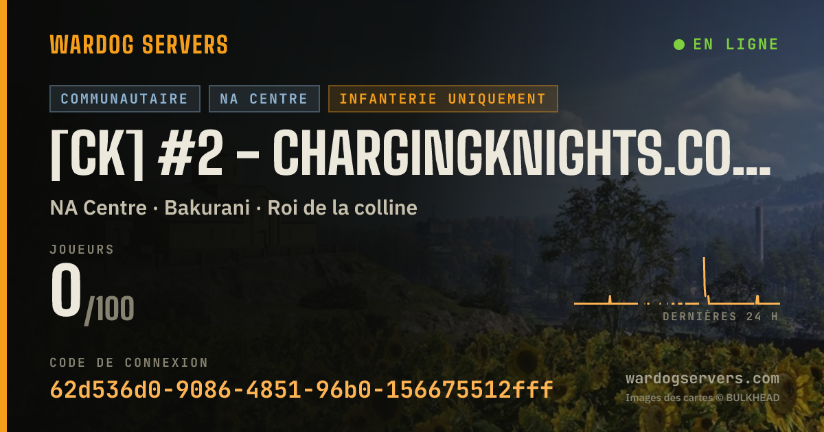 Bannière d’état en direct de [CK] #2 - ChargingKnights.com | Seeders = Whitelist |