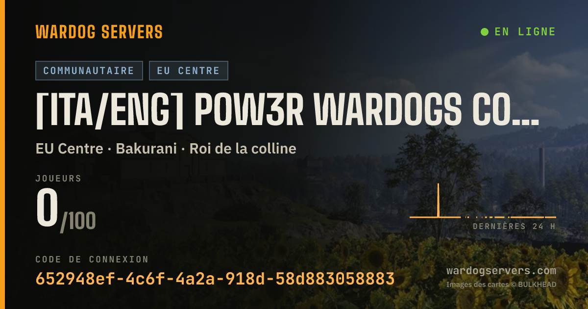 Bannière d’état en direct de [ITA/ENG] POW3R WARDOGS COMUNITY SERVER