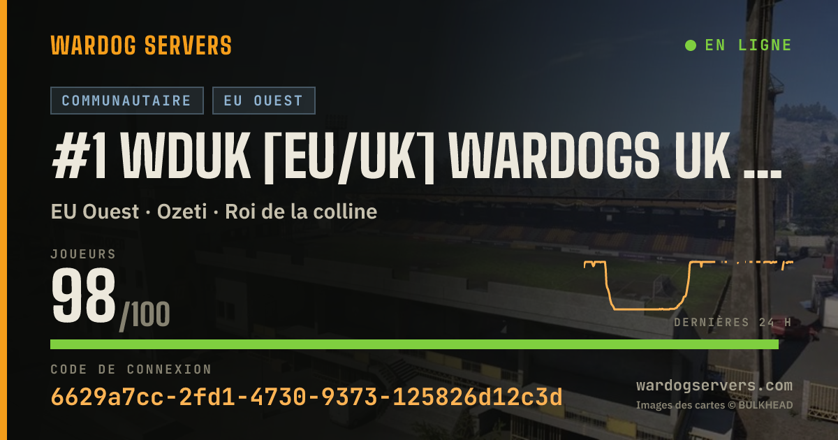 Bannière d’état en direct de #1 WDUK [EU/UK] WARDOGS UK Discord.gg/wardogsuk