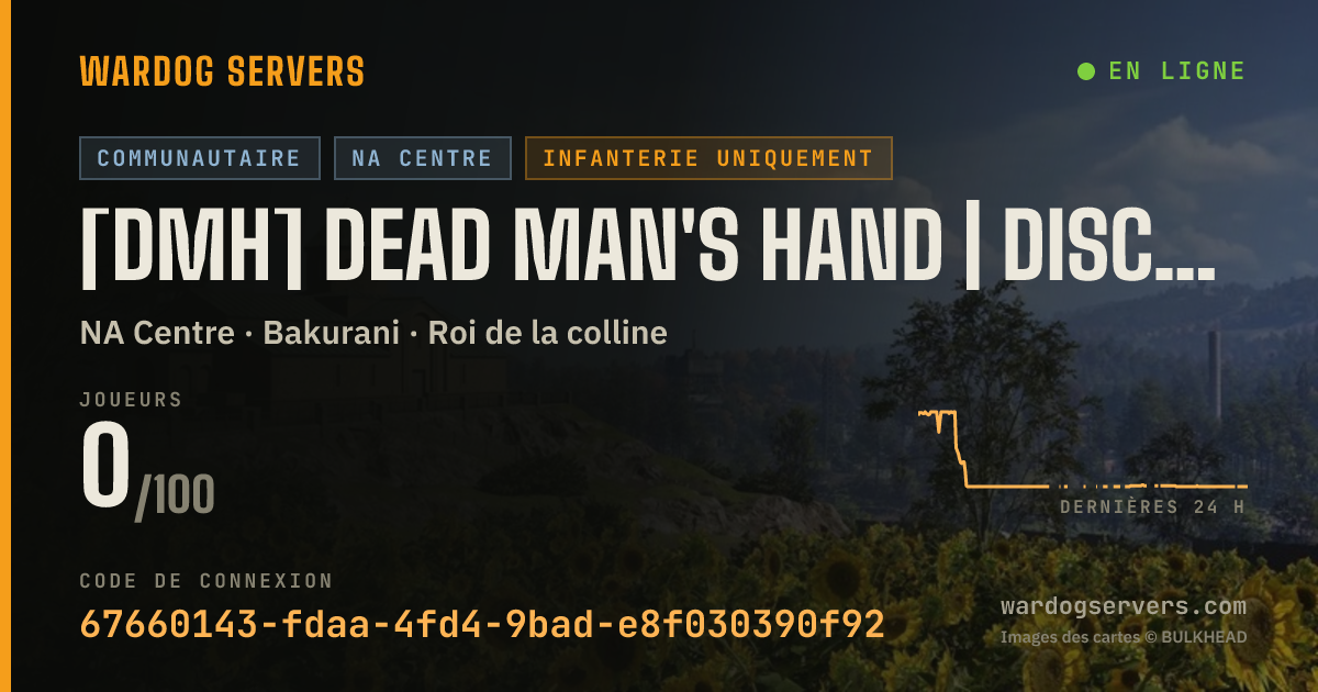Bannière d’état en direct de [DMH] Dead Man's Hand | Discord.gg/DMH | INF ONLY |