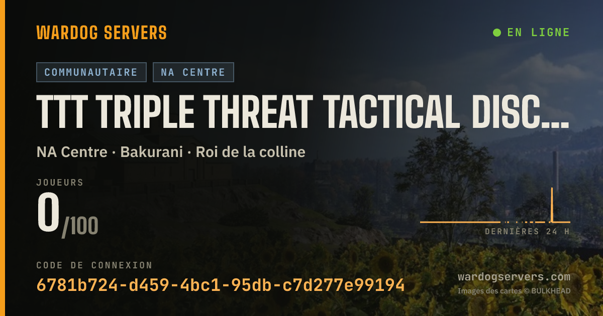 Bannière d’état en direct de TTT Triple Threat Tactical discord.gg/triplethreat