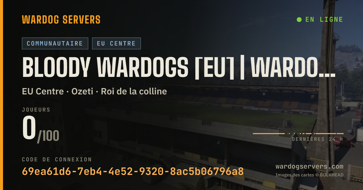 Bannière d’état en direct de BLOODY WARDOGS [EU] | wardogs.bloody.gg