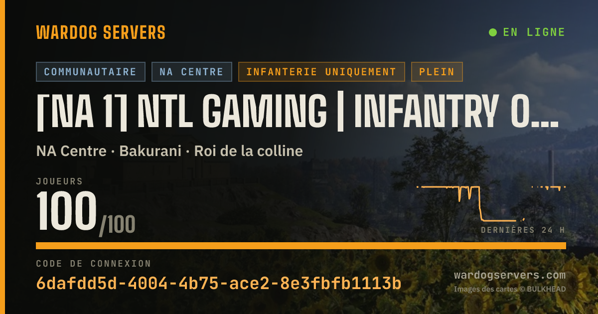 Bannière d’état en direct de [NA 1] NTL Gaming | Infantry Only | discord.gg/NTLGaming