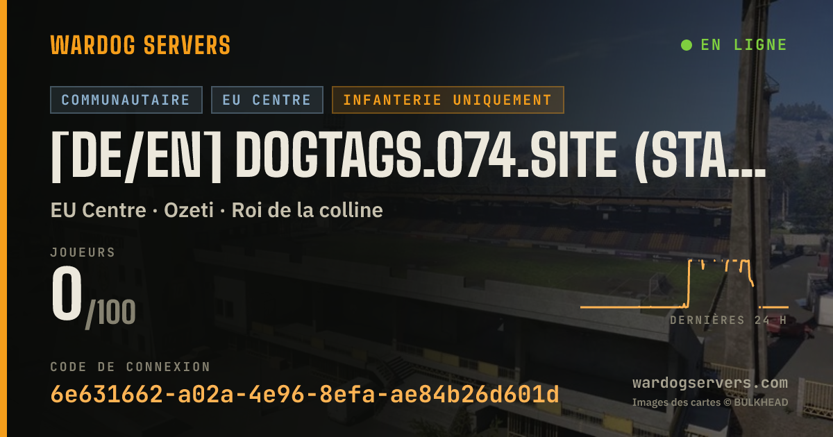Bannière d’état en direct de [DE/EN] DOGTAGS.o74.site (Statstracker) Infantry Only