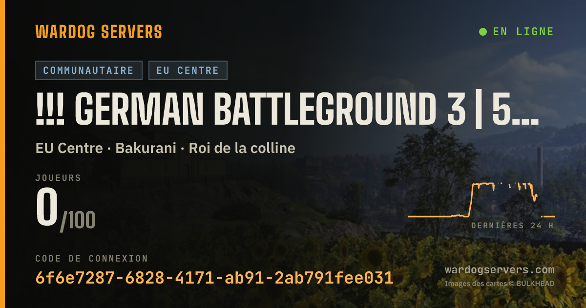 Bannière d’état en direct de !!! GERMAN BATTLEGROUND 3 | 50VS50 BERLINER LUFT | GER | GBG-WD.