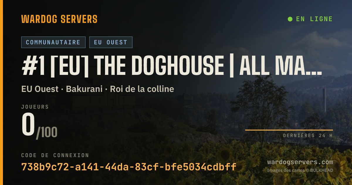 Bannière d’état en direct de #1 [EU] The Doghouse | All Maps | 5% CASH BOOST