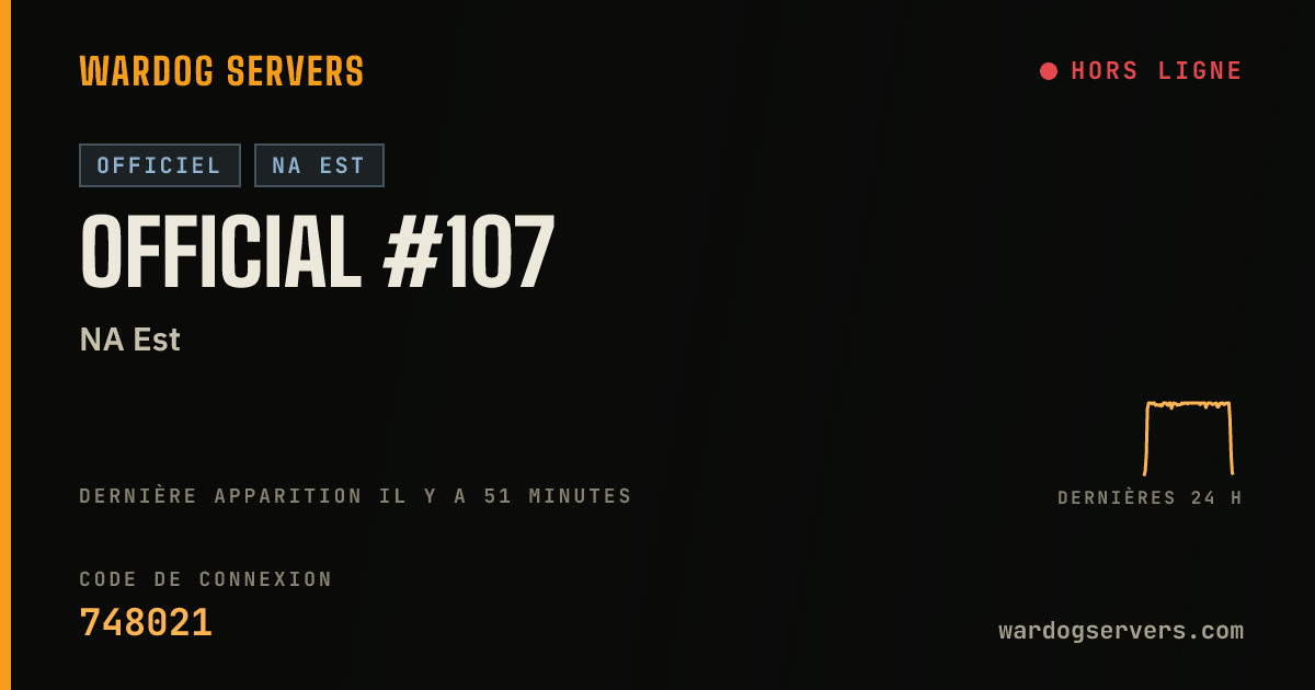 Bannière d’état en direct de Official #107