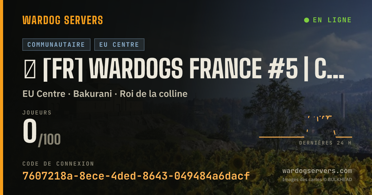 Bannière d’état en direct de ⁂ [FR] WARDOGS FRANCE #5 | CLASSIQUE [WDFR]