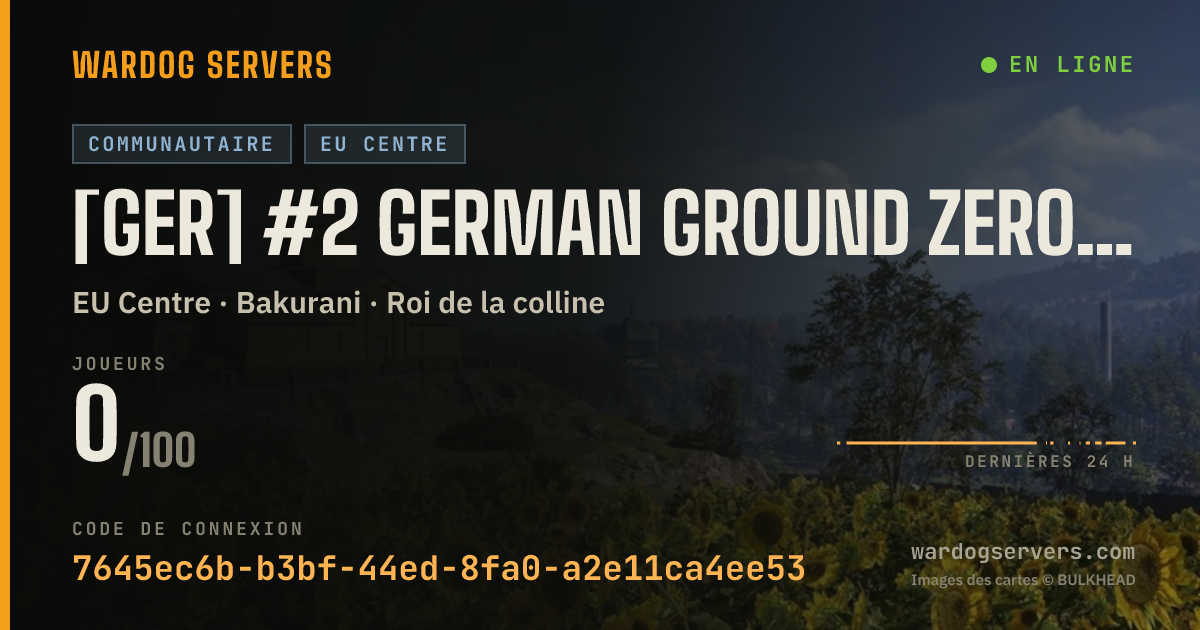 Bannière d’état en direct de [GER] #2 German Ground Zero | 20p Start