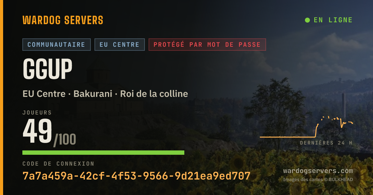 Bannière d’état en direct de GGUP