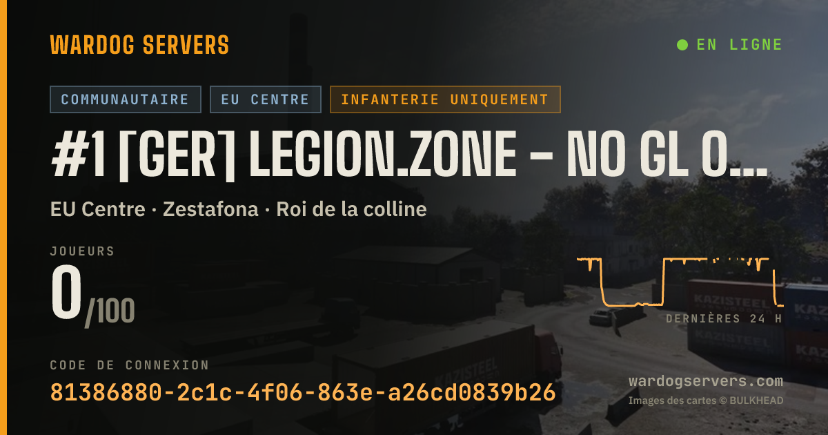 Bannière d’état en direct de #1 [GER] LEGION.ZONE - NO GL OR ARMED VEHICLES