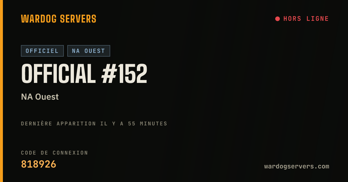 Bannière d’état en direct de Official #152