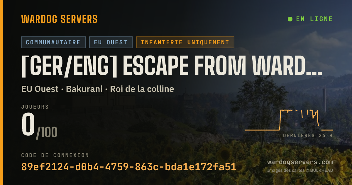Bannière d’état en direct de [GER/ENG] Escape from Wardogs | rotating INF only
