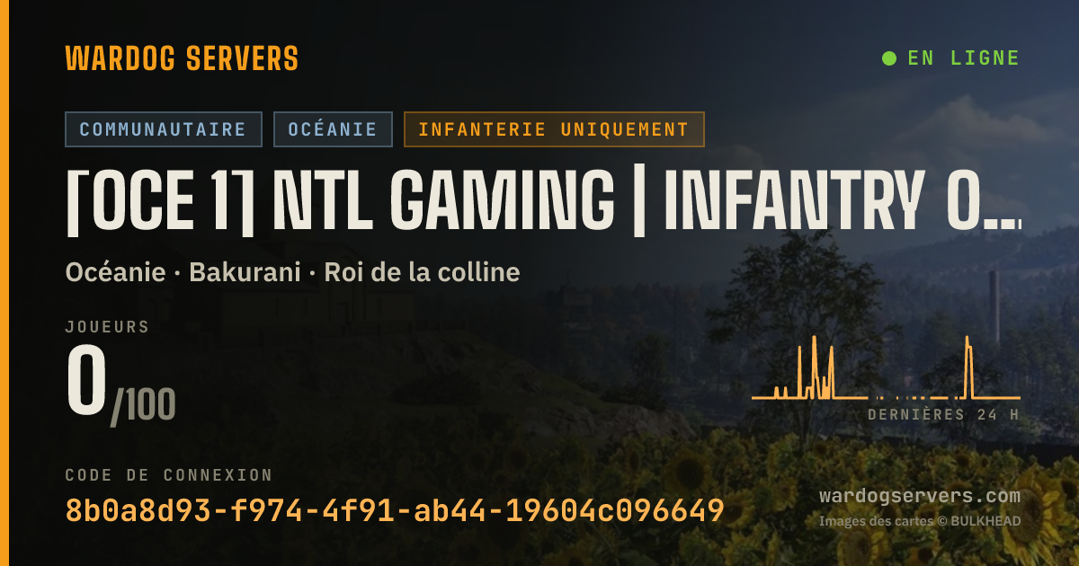 Bannière d’état en direct de [OCE 1] NTL Gaming | Infantry Only | discord.gg/NTLGaming