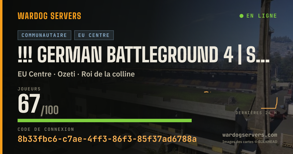 Bannière d’état en direct de !!! GERMAN BATTLEGROUND 4 | STROH 80 | INF ONLY | GER | GBG-WD.C