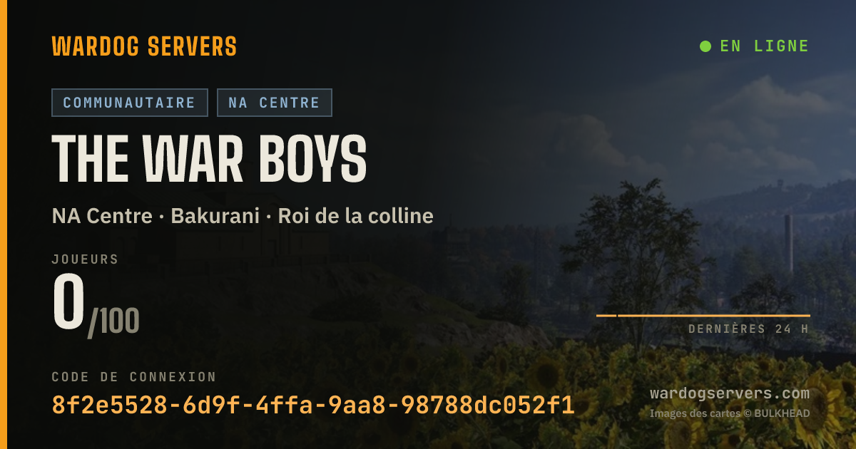 Bannière d’état en direct de The War Boys