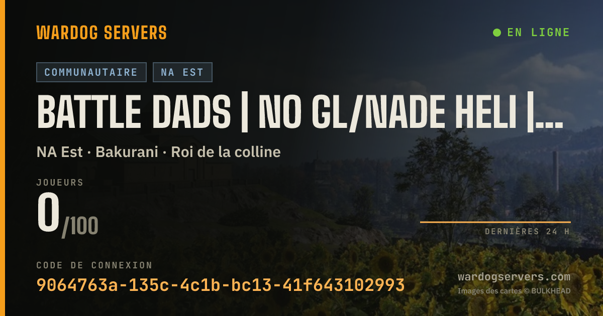 Bannière d’état en direct de Battle Dads | No GL/Nade Heli | NO Thermals