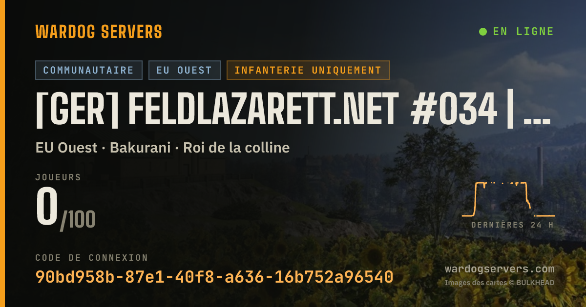 Bannière d’état en direct de [GER] Feldlazarett.net #034 | Infantry Only | 0-0-0