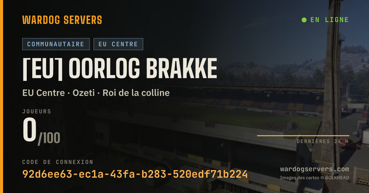 Bannière d’état en direct de [EU] OORLOG BRAKKE