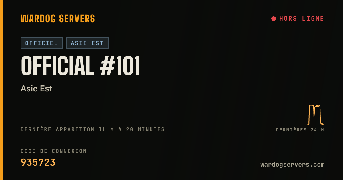Bannière d’état en direct de Official #101