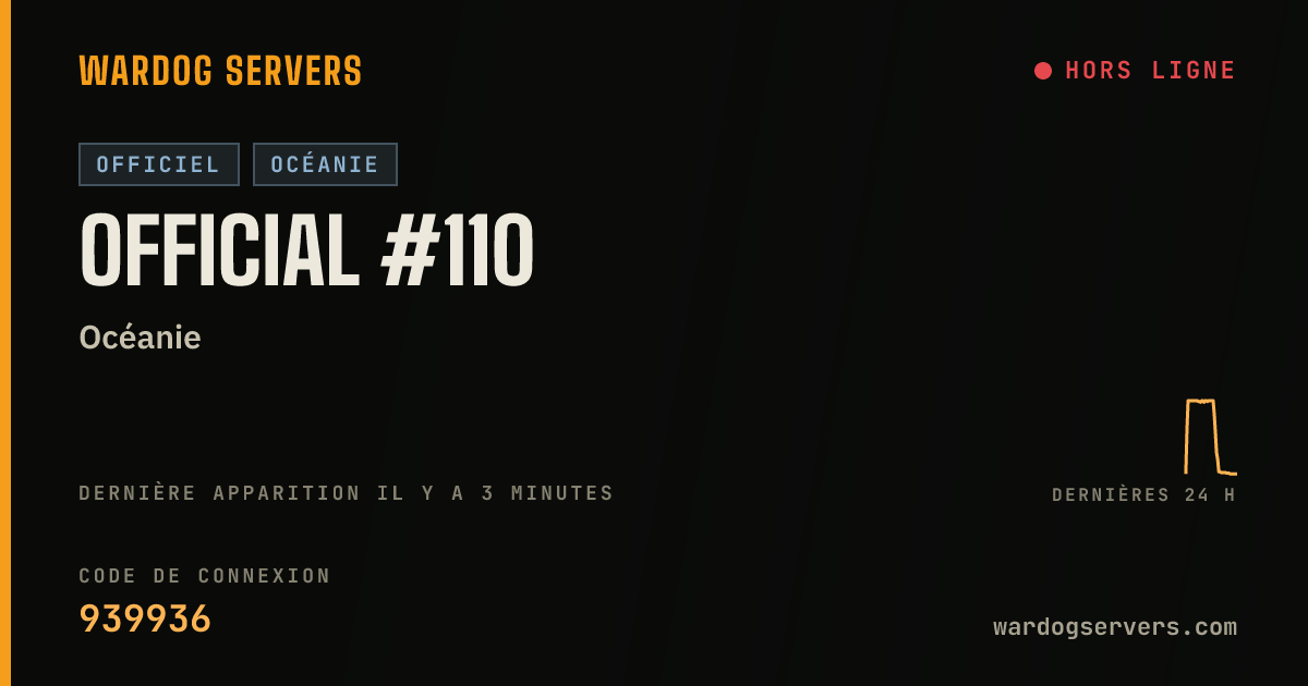 Bannière d’état en direct de Official #110