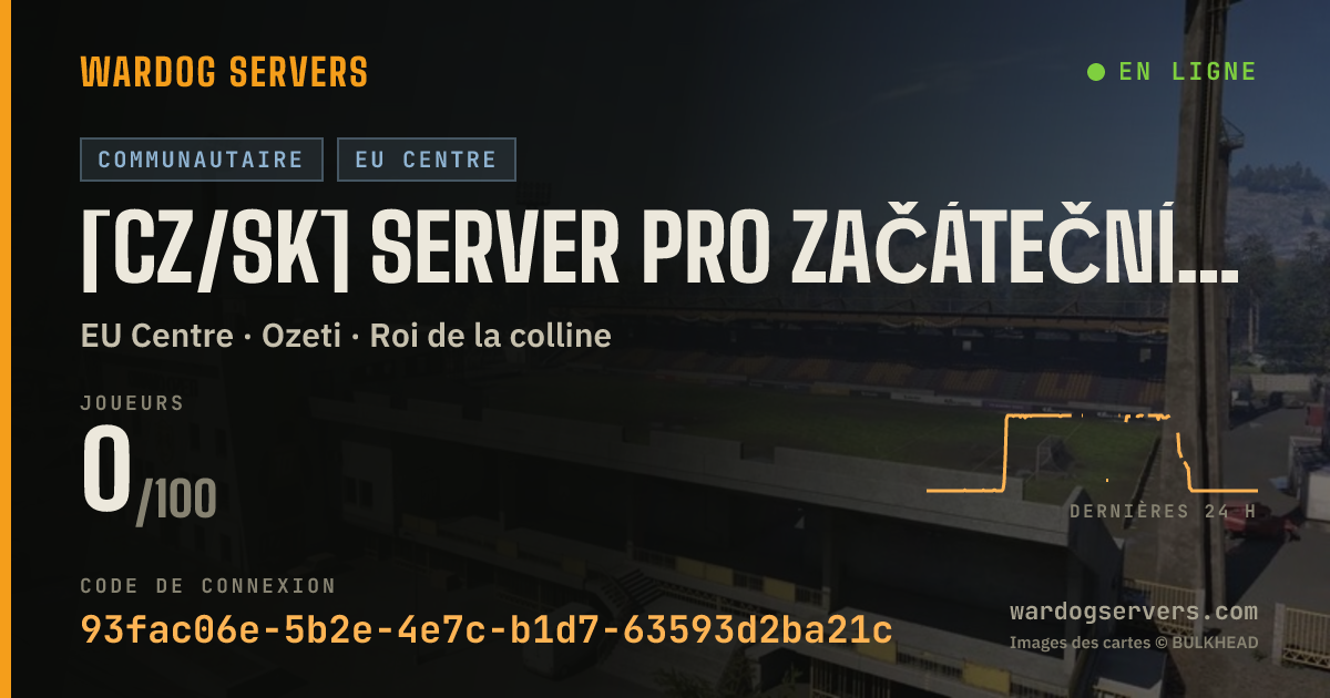 Bannière d’état en direct de [CZ/SK] SERVER PRO ZAČÁTEČNÍKY | MAX LVL 30