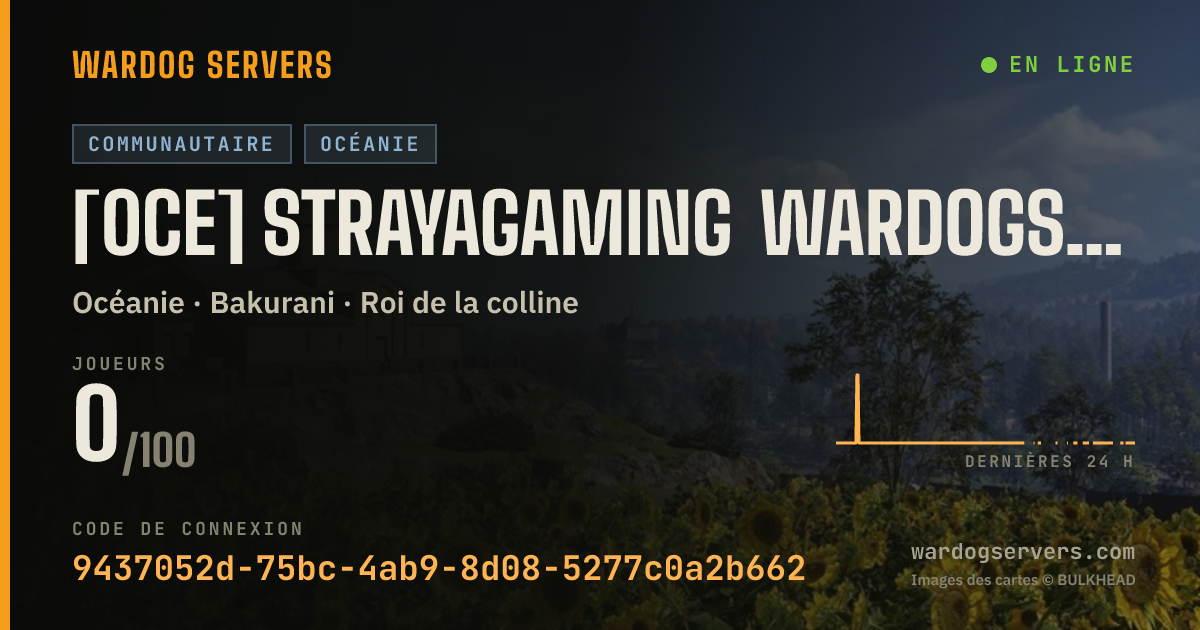 Bannière d’état en direct de [0CE] Strayagaming Wardogs | discord.gg/strayagaming