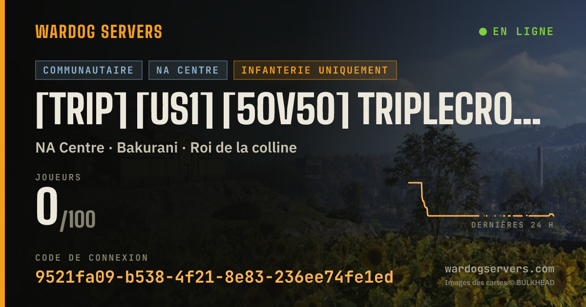 Bannière d’état en direct de [TRIP] [US1] [50v50] triplecrown.gg | LIVE LEADERBOARD