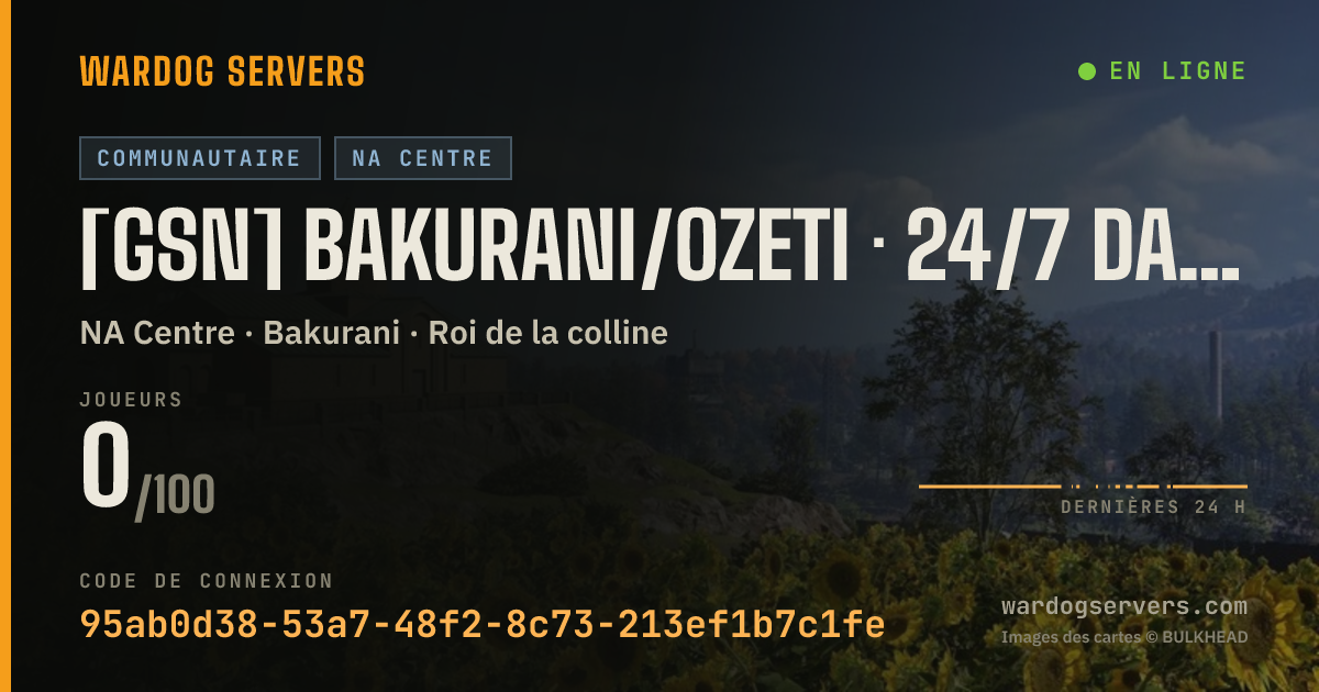 Bannière d’état en direct de [GSN] Bakurani/Ozeti · 24/7 DAY · CASH BONUS