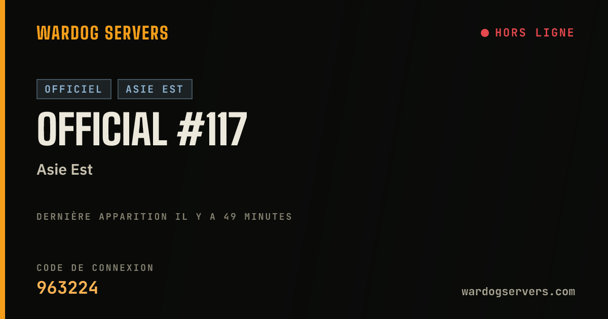 Bannière d’état en direct de Official #117