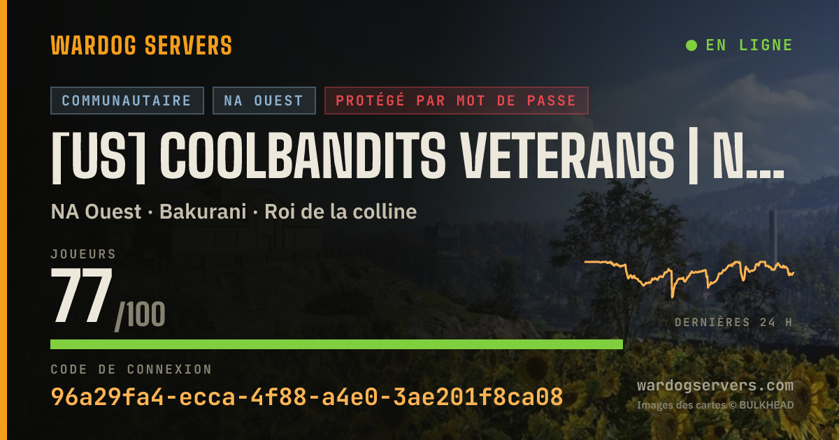 Bannière d’état en direct de [US] CoolBandits Veterans | Noob Friendly | Events |