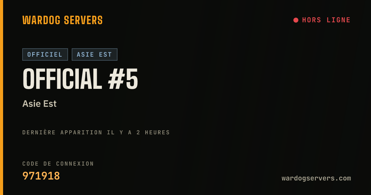 Bannière d’état en direct de Official #5