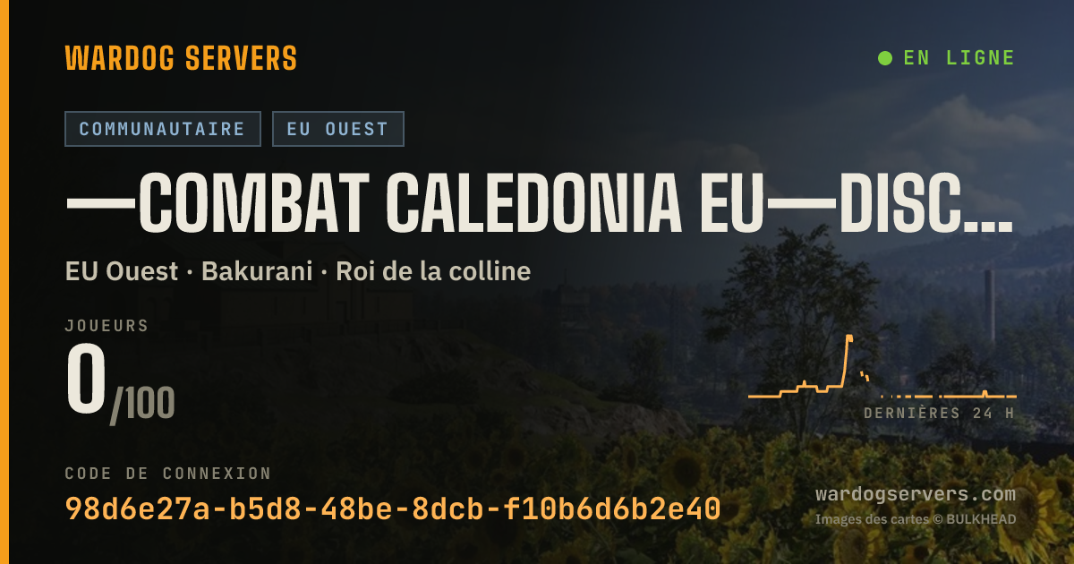 Bannière d’état en direct de COMBAT CALEDONIA [EU] DISCORD COMMUNITY | STATS | VIP | 5%BOOST