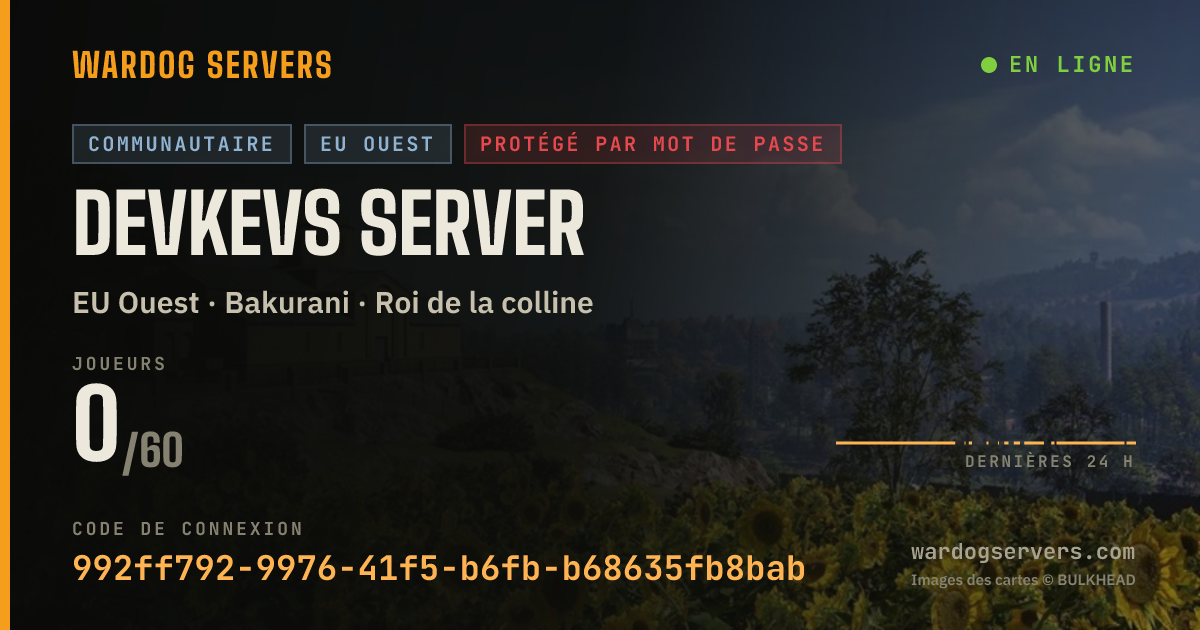 Bannière d’état en direct de Devkevs Server