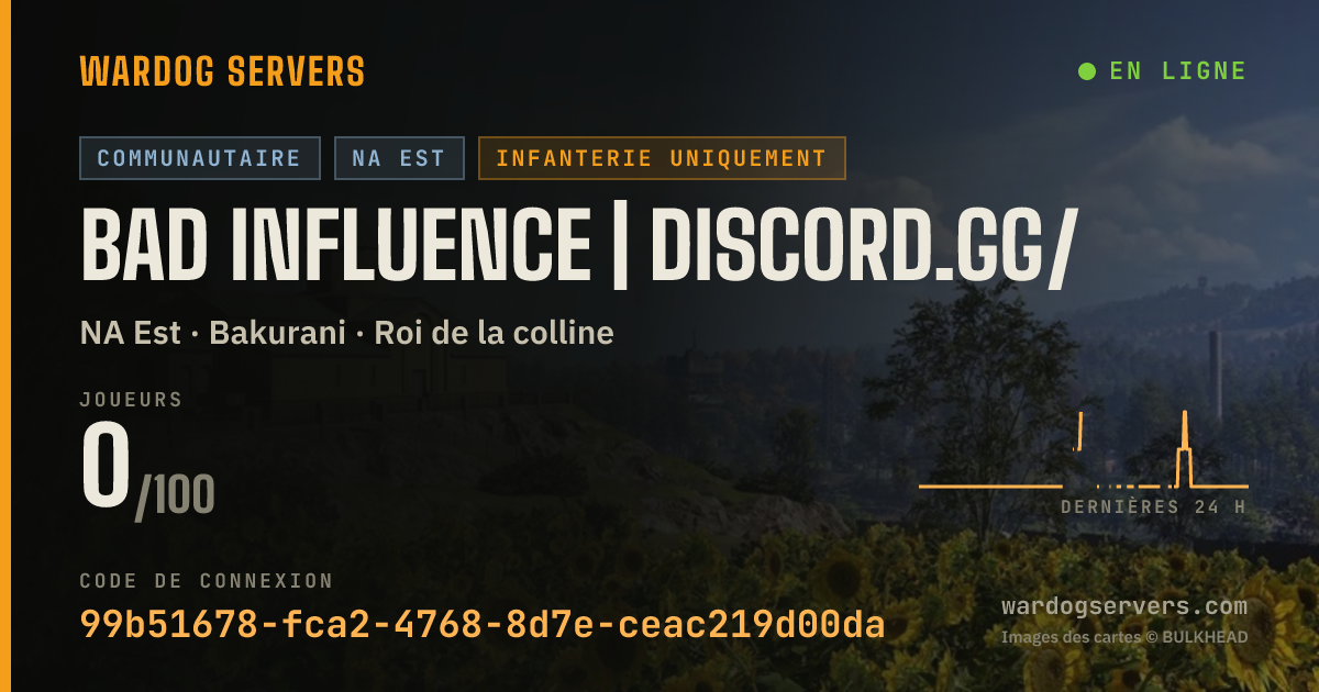 Bannière d’état en direct de Bad Influence | Discord.gg/